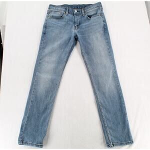 Levi's Blue 511 Cotton Blend Straight Leg Mid Rise Mens Denim Jeans Size 32x32
